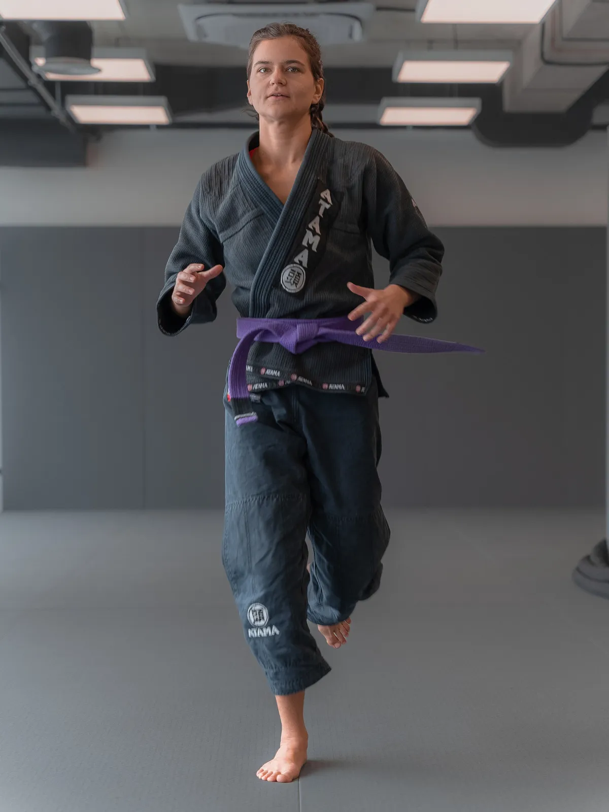 Brazilian Jiu-Jitsu rolling session at the Gymnasia mats