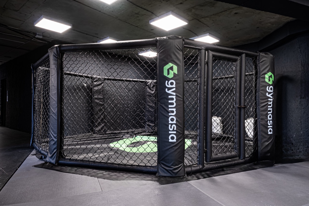 MMA training session in the Gymnasia octagon in Tbilisi